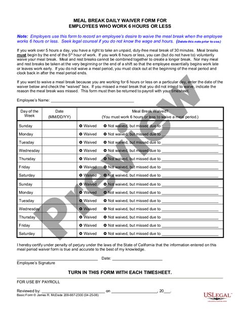 Our PDF editor allows you to fill out any document quickly and easily. . California meal break waiver form 2022 pdf spanish